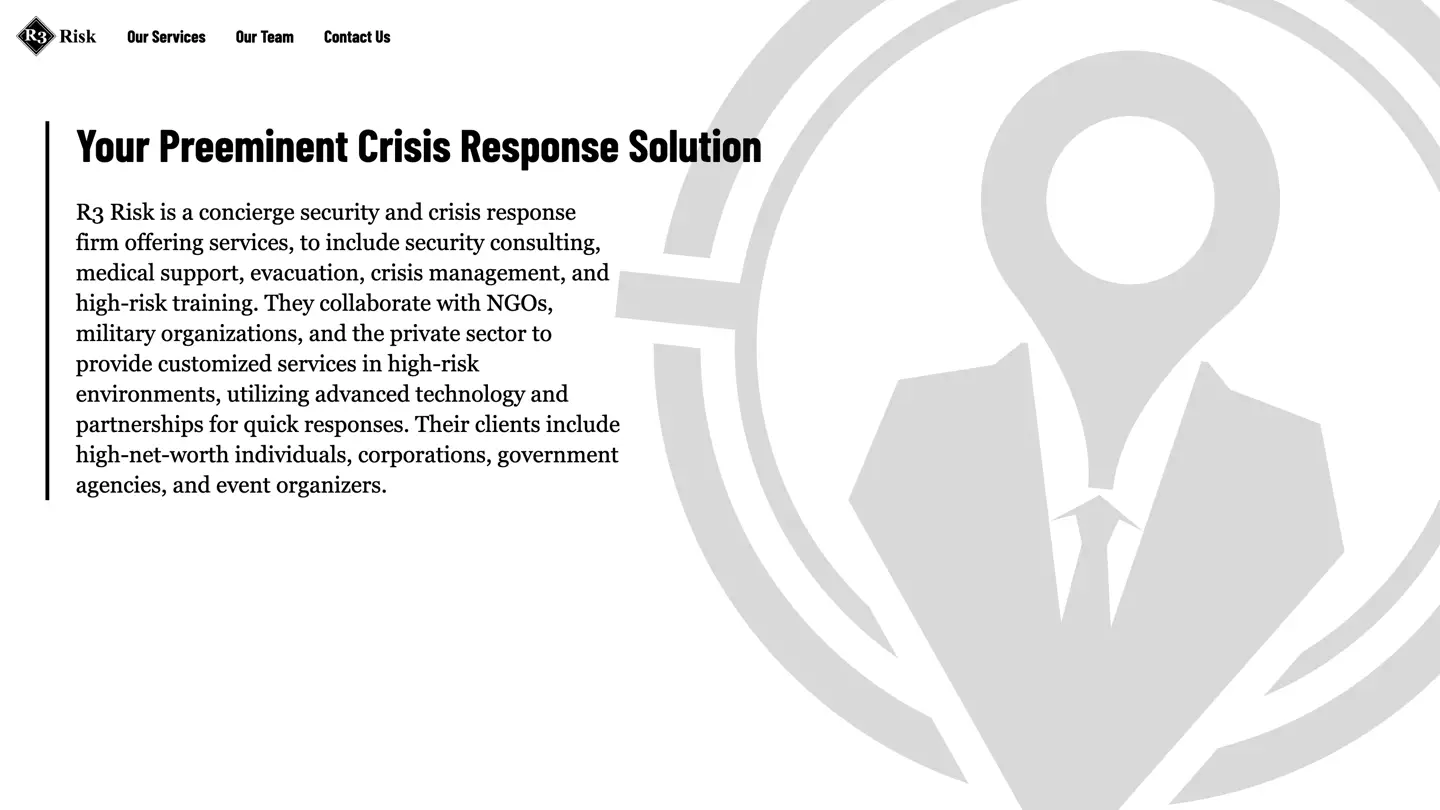 Screenshot of R3 Risk.